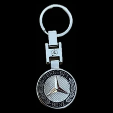 3D Metal Key Chain Ring for Mercedes Benz AMG Sport Emblem Car Home Decoration