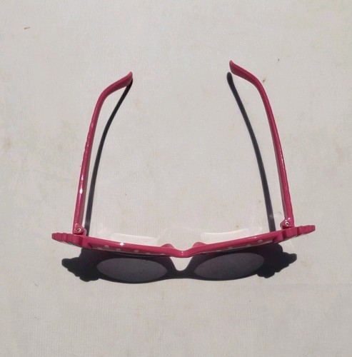 Occhiali da sole bambina Gymboree taglia 2 3 4 rosa tulipano brillante rana a pois vintage - Foto 2 di 5