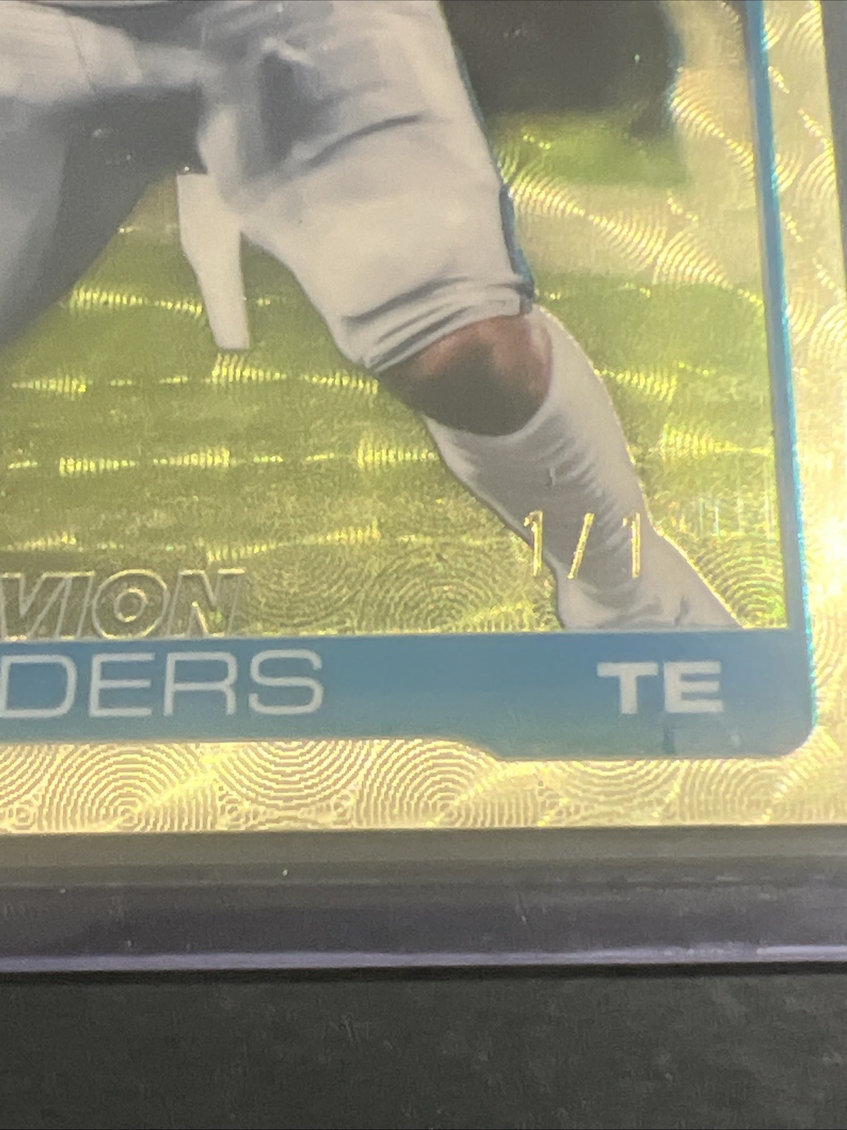 2025 Topps Chrome Football Superfractor 1/1  JA’ Sanders Panthers view 2