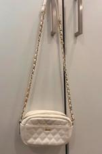 Damen Umhängetasche Crossbody weiß gesteppt...