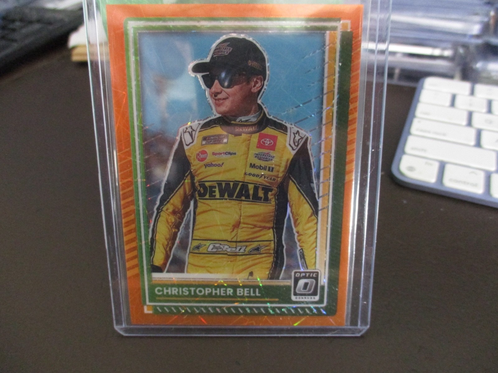 2025 Panini Donruss Racing Optic Christopher Bell Orange Velocity Prizm - #70