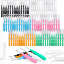 120Pcs Interdental Brushes, 360 Bendable Soft Bristles Braces Flossers Brush De