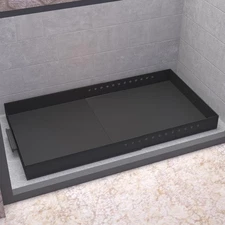 Fireplace Tray Ash Pan,Adjustable Black Ash Pan with Handles for Inside Firep...