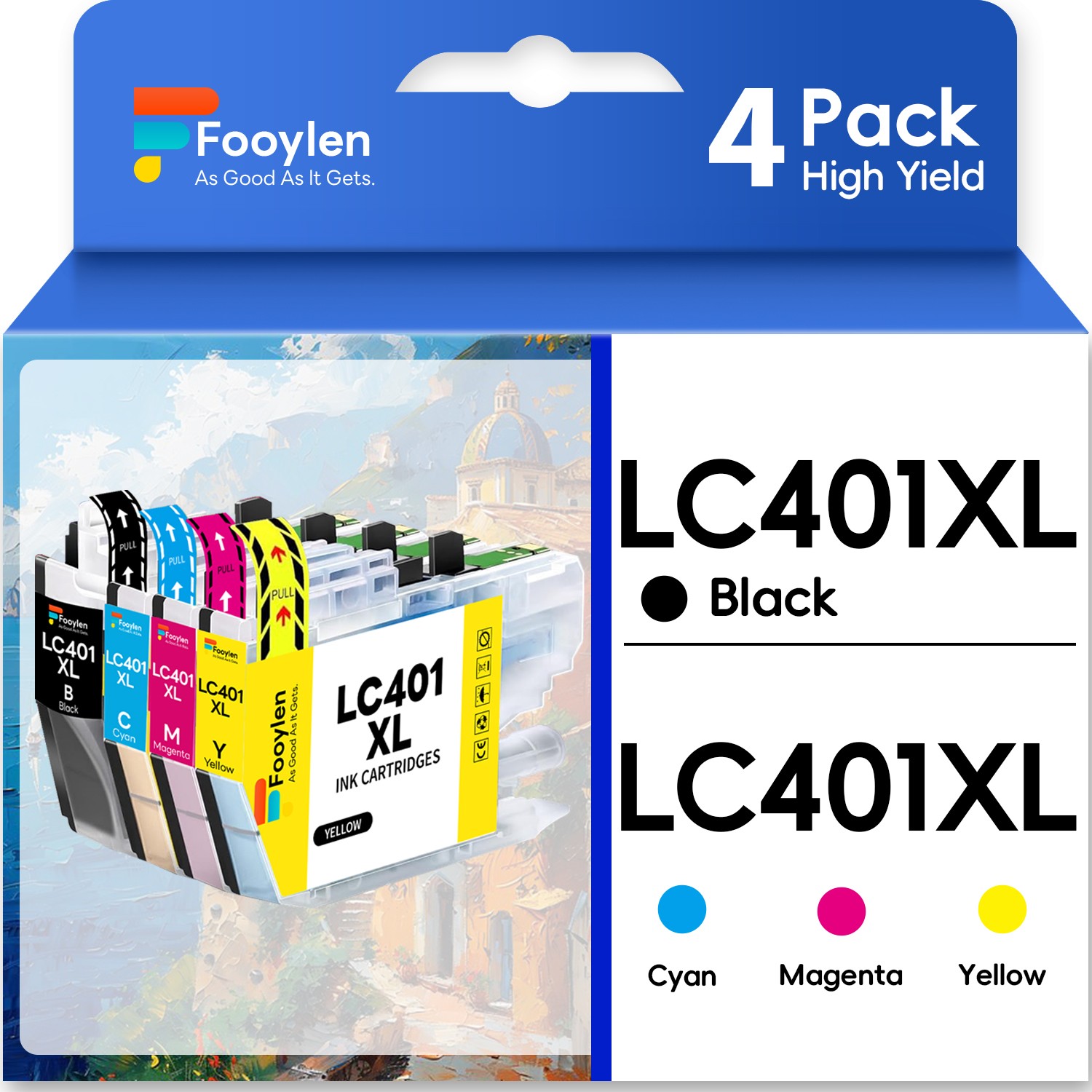 LC401 LC401XL Ink Cartridges for Brother MFC-J1010DW MFC-J1012DW MFC