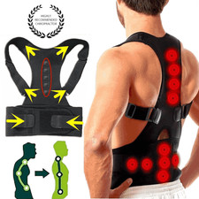 Slouching Posture Corrector Support Magnetic Back Shoulder Brace Band Men Women