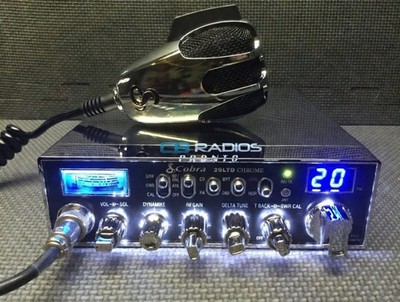 Cobra 29 LTD Chrome AM/FM 40 Channel - WHITE NITRO LED RINGS + PERFORMANCE TUNED
