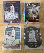2025 Bowman - Chrome Prospect Autographs Chase Burns Purple Refractor 007/250