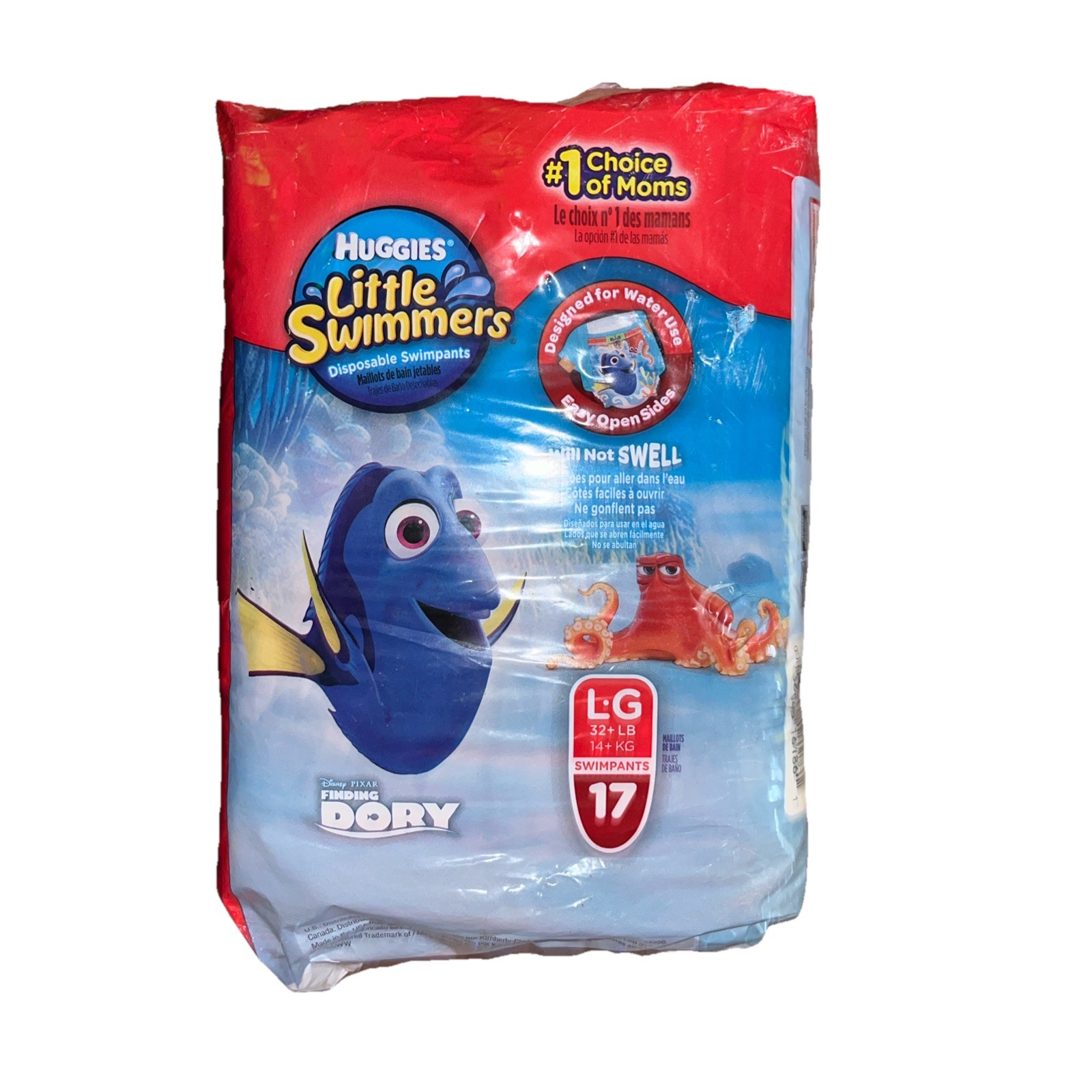 Huggies Little Swimmers Disposable Swimpants, size Large (32+ lbs), 17 count