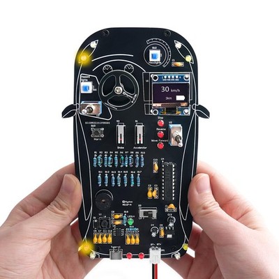Car Driving Simulator Soldering Kit, STEM DIY Electronic Project with Gear Sh...