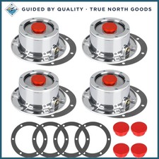 Durable Trailer Hub Caps Set With Gaskets And Rubber Plugs For Easy Installation Durable Trailer Hub Caps Set With Gaskets And Rubber Plugs For Easy Installation
