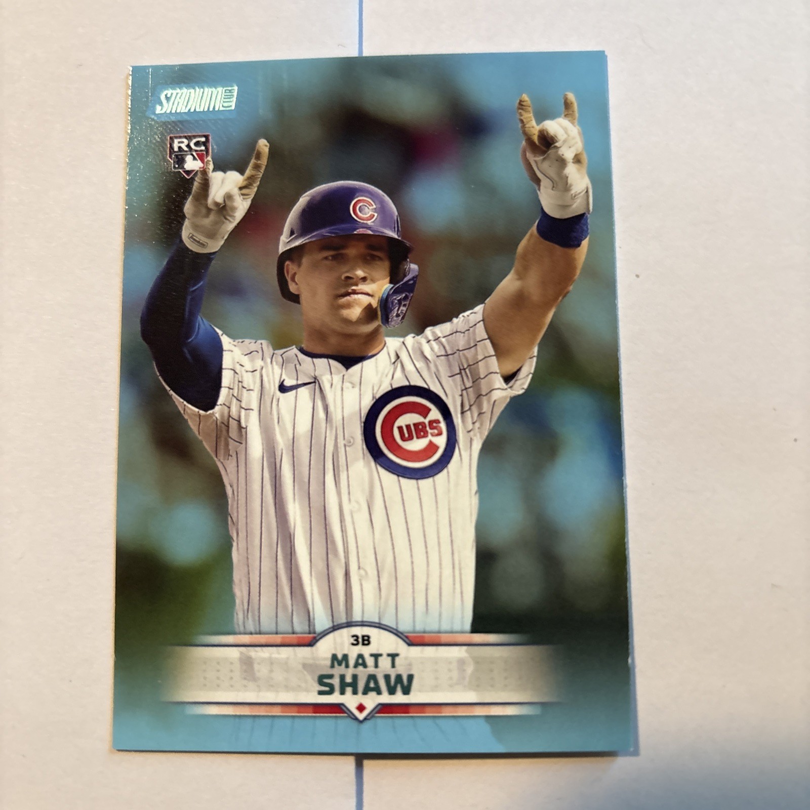 2025 Topps Stadium Club - Matt Shaw #65 Light Blue Foil (RC) Chicago Cubs