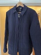 Under Armour Men's Navy Quilted Snap Jacket Lined Insulated Size M