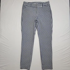 Old Navy Womens Pants Pixie Gingham Size 4 Ankle High Rise Secret Slim Pocket
