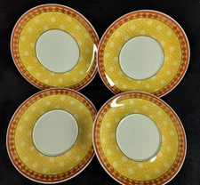 Villeroy & Boch Switch Plantation Safran Tea Saucer Lot (4) 6.5 inch Diameter