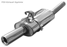 Edelstahl Racing-Komplettanlage ab Kat VW Polo 86C G40 1x80mm eingerollt