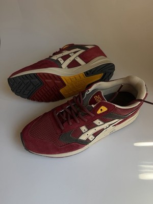 Asics Men's GEL-Saga Burgundy Off-White Athletic Shoes H538L- Sz 7.5
