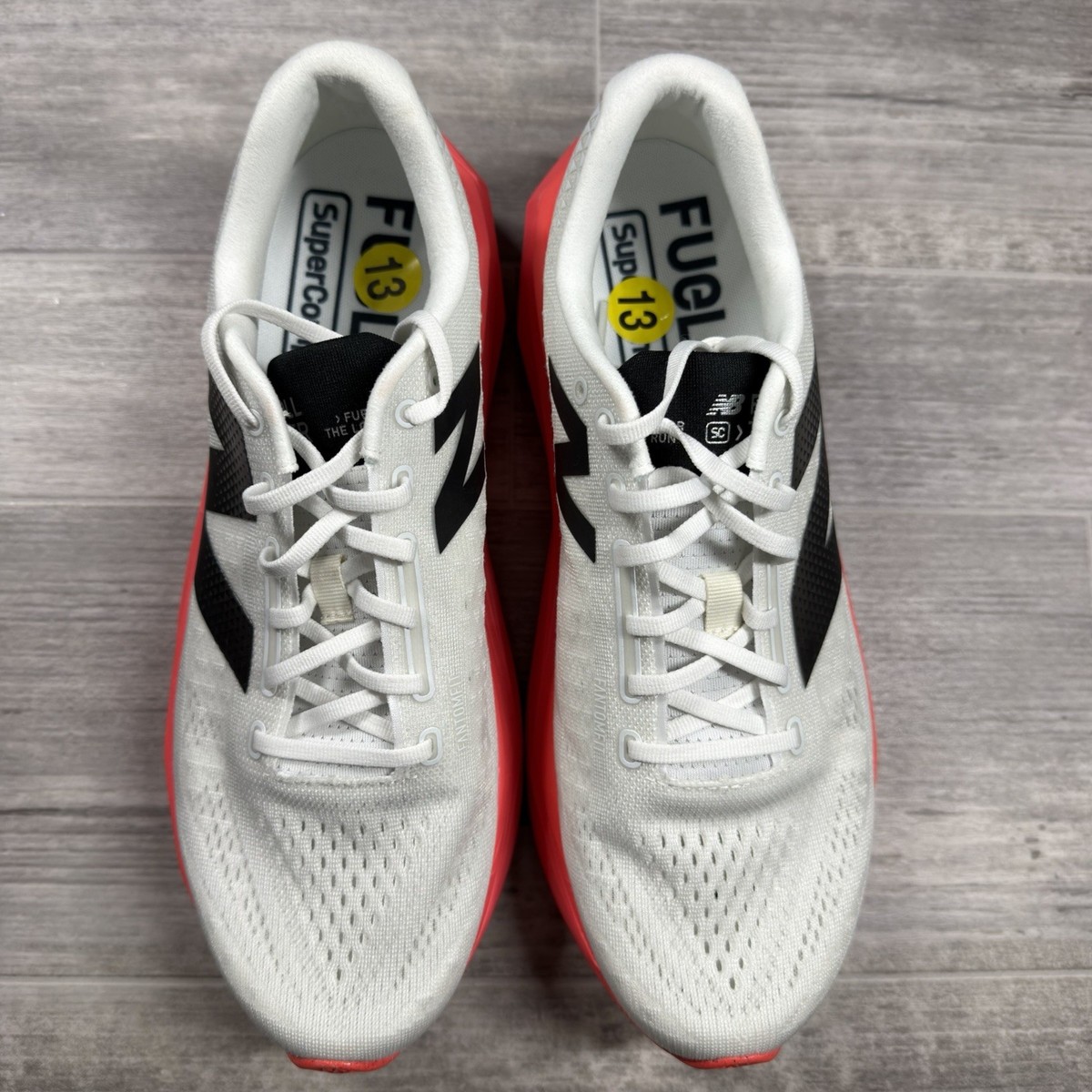 New Balance Fuelcell SuperComp Trainer v3 Men's 13D Urgent Red Sea Salt MRCXY4 View 4