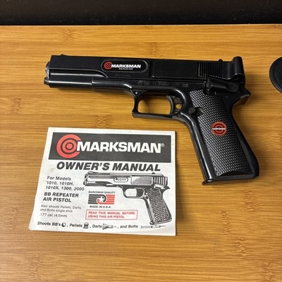 Vintage Marksman Repeater BB Gun Black Metal 4.5mm .177 Cal with Owner's Manual