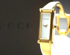 [Near MINT w/ Box Paper] Gucci 1500L 12mm Shell Dial Rectangle Qz Women's Watch