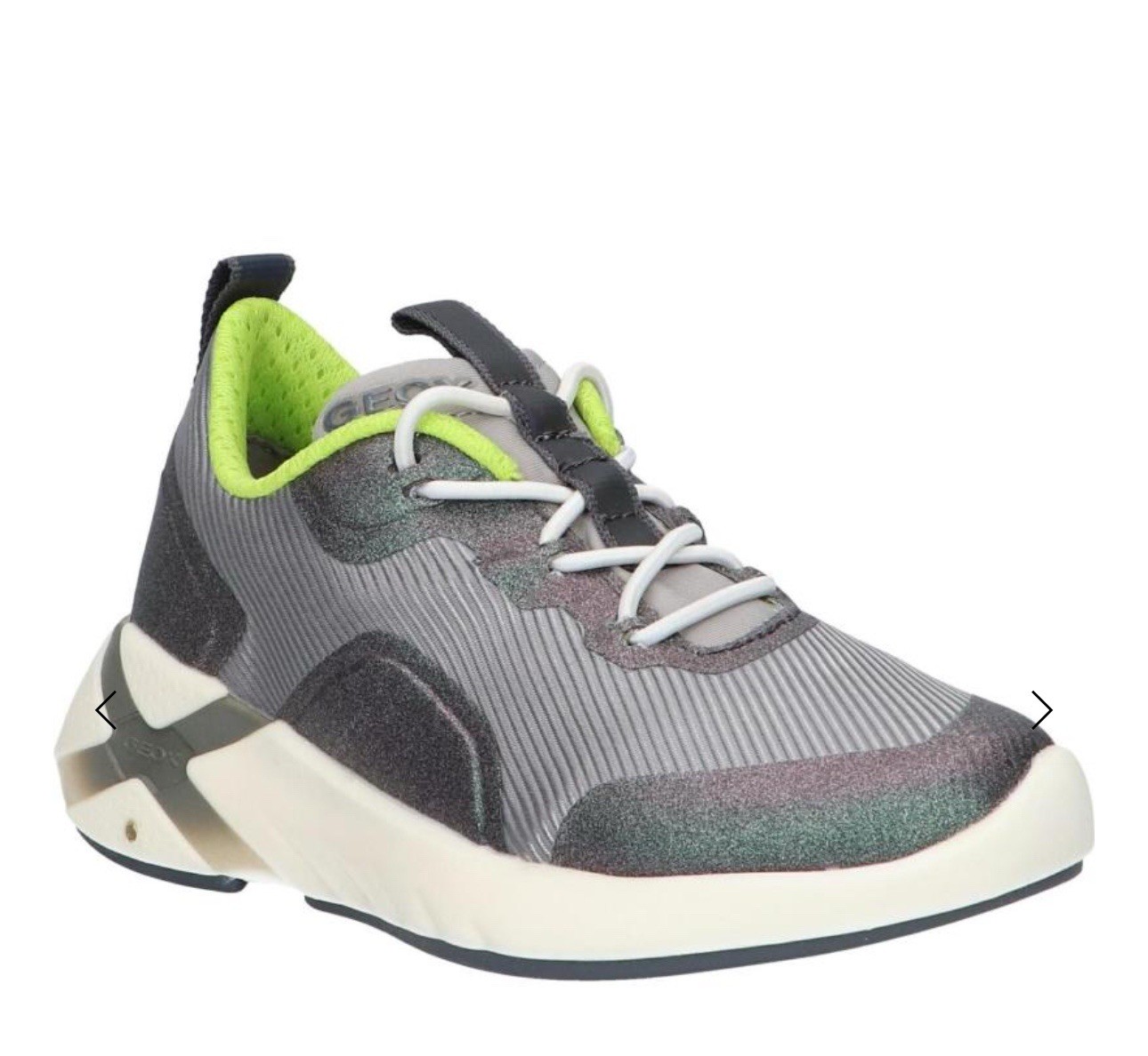 GEOX PLAYKIX Trainers Sneakers unisex  DK SILVER-LIME size 6 UK 39 RRP £74 image 7