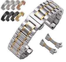 Stainless Steel Watch Strap Men’s Metal Bracelet Band 13mm 18mm 20mm 22mm