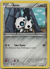 Aron 78/124 Common Dragons Exalted LP Pokemon Card