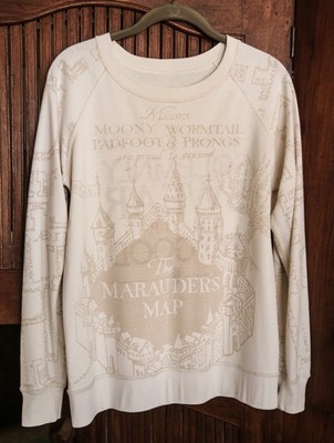 2016 Harry Potter I SOLEMNLY SWEAR Marauder's Map Reversible Graphic Sweatshirt