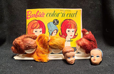 Vintage Mattel Barbie Color 'n Curl Hair Set, Nearly Complete