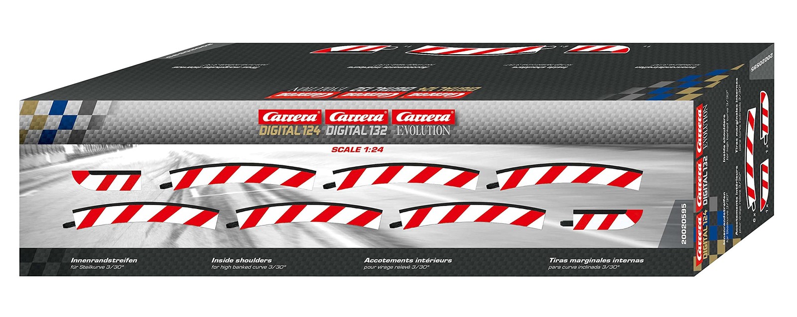 Carrera 20020595 Inside Shoulder high banked Curve 330 6 end Piece 2 Slot 8290₽