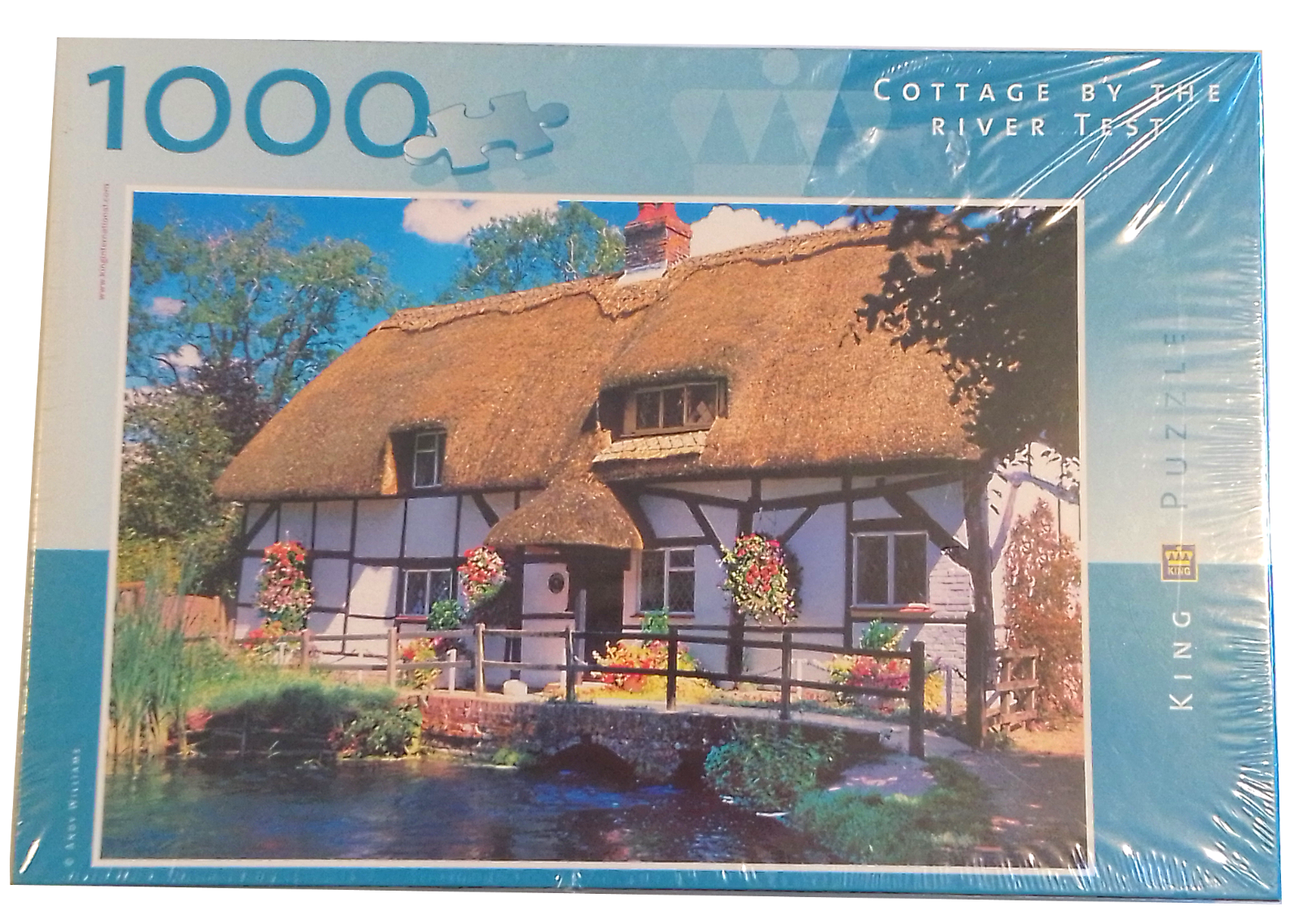 Cottage By The River Test - 1000 Piece Jigsaw - King Puzzles - Sealed Unused