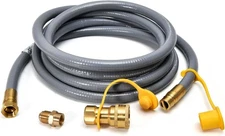 12Feet 1/2 Inch ID Natural Gas Hose w/ Quick Connect Fitting-Ideal for BBQ/Grill