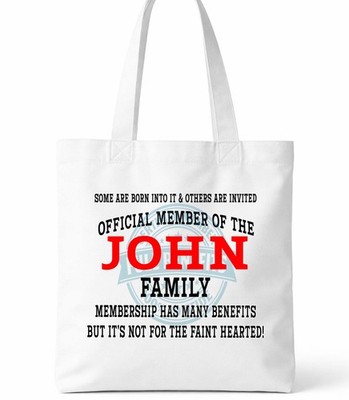 John Tragetasche Familie Shopper Geschenk Clan Wiedersehen individuell