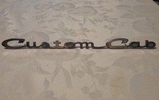 Vintage Ford Truck Custom Cab Emblem Silver Chrome Oem 50s-60s Vintage Ford Truck Custom Cab Emblem Silver Chrome Oem 50s-60s