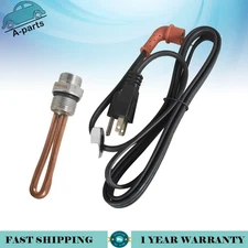 For 03-10 F250 F350 F450 F550 6.0/6.4L Engine Block Heater Element & Cable Cord