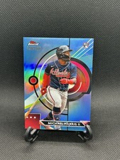 2023 Topps Finest - Michael Harris II #34 Sky Blue Refractor /300 (RC)