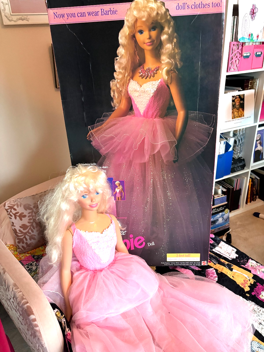1992 3 ft. MY SIZE BARBIE #2517-7-93 in original box fits size 4