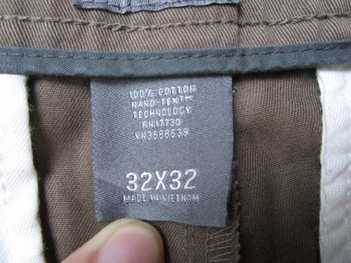 Merona Pants Mens 32x30 Actual Chino Brown Ultimate Khakis Nano Slacks Cotton# - Picture 5 of 11