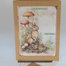 Bunny, and Adventure 2 Note Card Set w/Envelopes One of a kind Kraft card stock