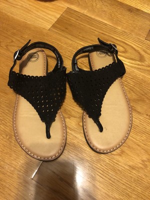 black thong sandals with ankle strap