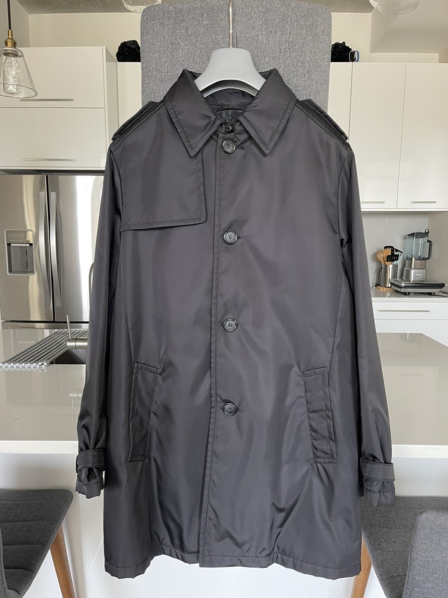 Prada Nylon Tessuto Raincoat Black Prada Size 52 Oversized Prada Nylon Tessuto Raincoat Black Prada Size 52 Oversized