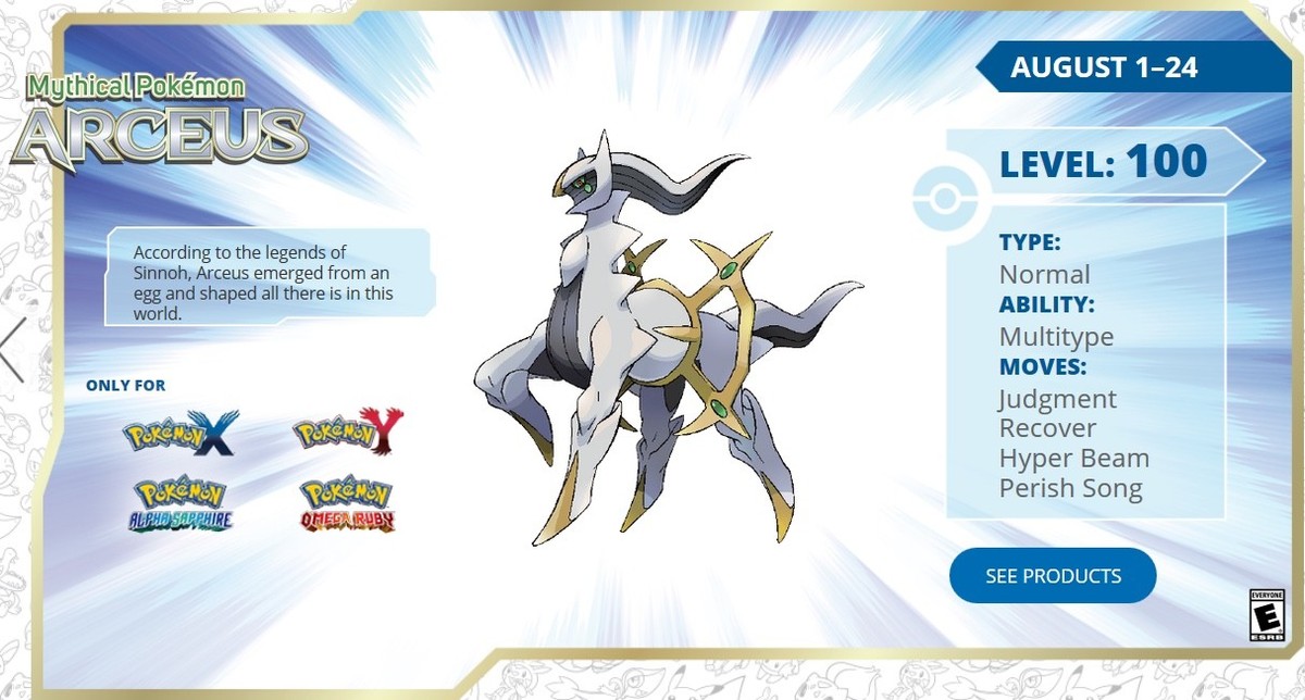 Pokémon Ultra Sun And Moon 20th Anniversary Mythical Event Pokemon