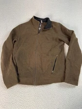 Ibex Womens Full Zip Shak Jacket 100% Merino Wool Brown Sustainable Size Medium