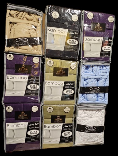 Queen sheet set- eco- 6 Piece Ashley Taylor Deep Pocket Bamboo Essence - Picture 6 of 12