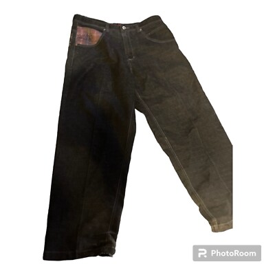 Vintage Southpole Baggy Jeans Mens 38 Black Grey 90's Hip Hop