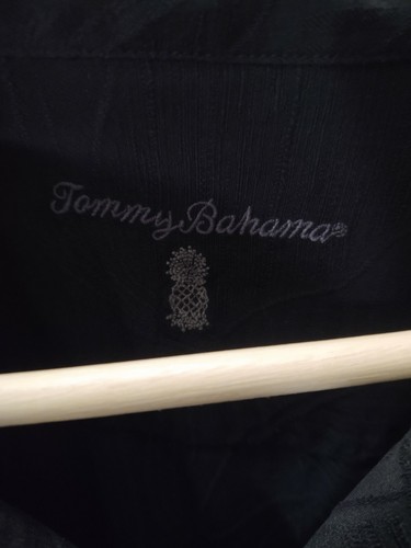 Tommy Bahama Men's Black Short Sleeve Floral Camp Shirt - 100% Silk, Large L - Picture 4 of 5