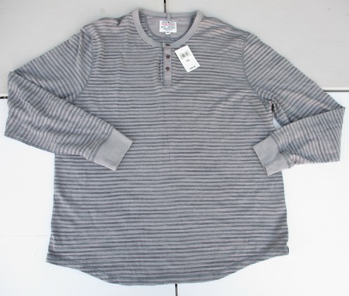 Lucky Brand Mens Henley Shirt Grey Size 