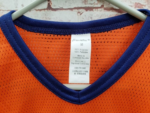 🔥 Denver Broncos Franklin Orange Mesh Ventilated Shirt Boys Medium M NFL - Picture 4 of 5
