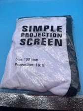 Simple Projection Screen 100 Inch 16:9 Aspect Ratio