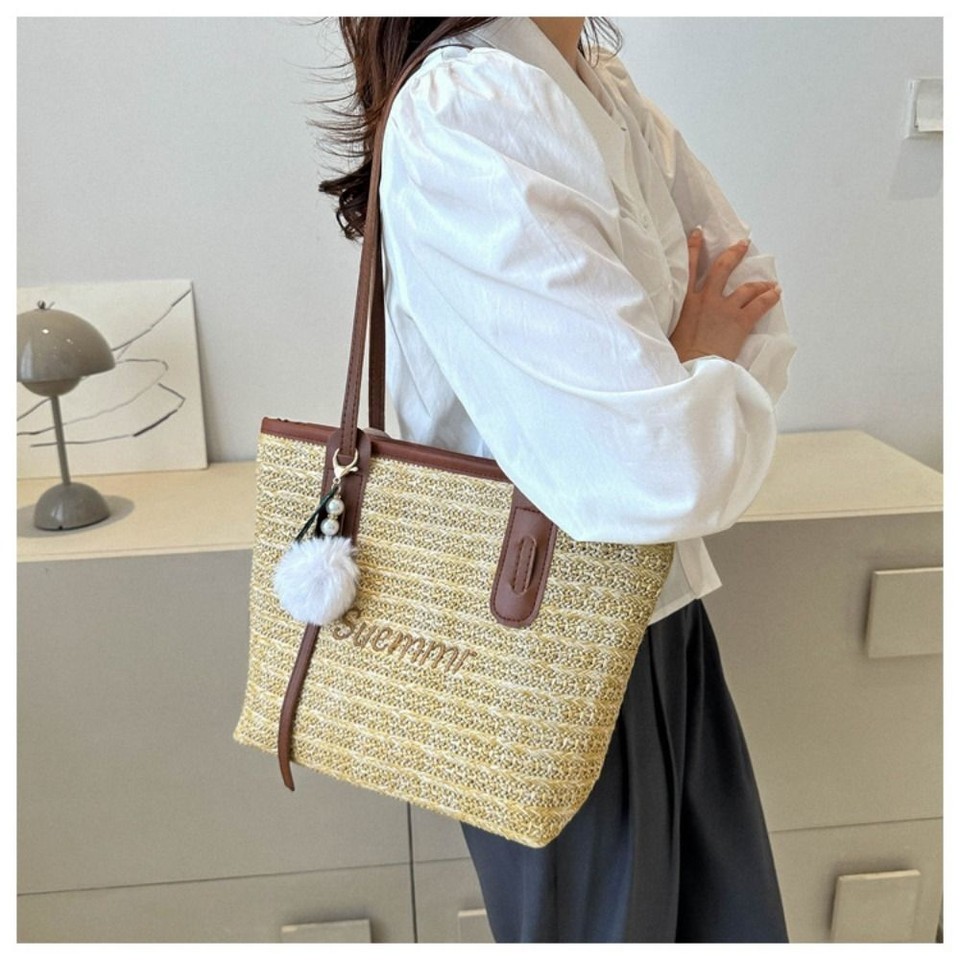 Large Capacity Shoulder Bag Straw Handbags Fashion Tote Bag Women eBay