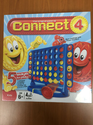 Hasbro Original Connect 4 mit Power Ups + Seitenteilen Kinder Erwachsene selten 2009 sehr guter Zustand